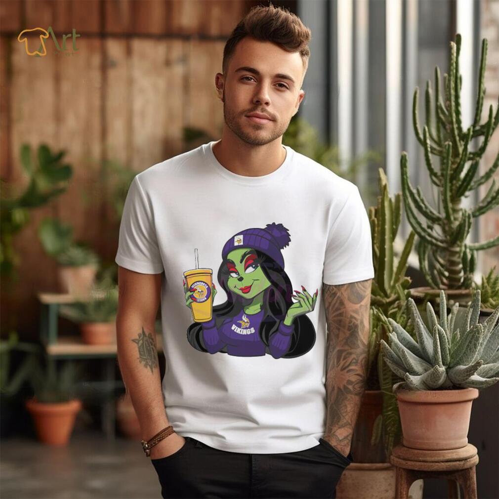 Female Grinch Minnesota Vikings Football Drink Coffee Shirt Female Grinch Minnesota Vikings Football Drink Coffee Shirt