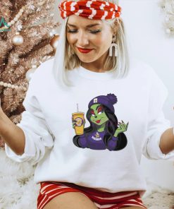 Female Grinch Minnesota Vikings Football Drink Coffee Shirt, hoodie, sweater, long sleeve and tank top Female Grinch Minnesota Vikings Football Drink Coffee Shirt