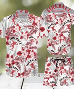 Fireball Hawaiian Shirt & Short For Men And Women