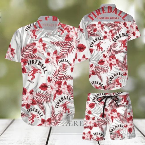 Fireball Hawaiian Shirt & Short For Men And Women