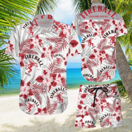 Fireball Hawaiian Shirt & Short For Men And Women