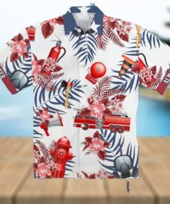 Firefighter Tropical Hawaiian Shirt