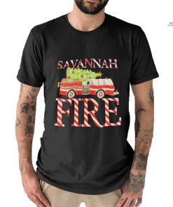 Firetruck Savannah Fire Christmas shirt