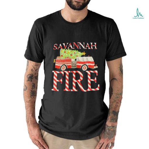 Firetruck Savannah Fire Christmas shirt