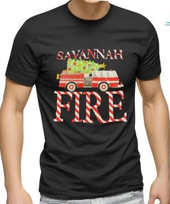 Firetruck Savannah Fire Christmas shirt