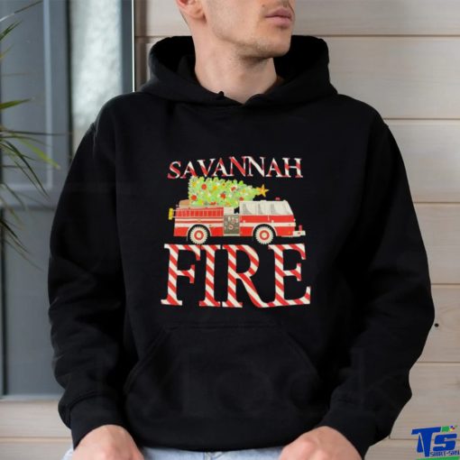 Firetruck Savannah Fire Christmas shirt