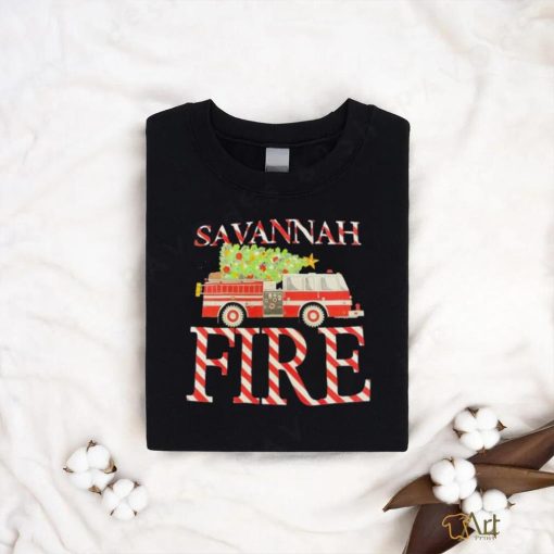 Firetruck Savannah Fire Christmas shirt