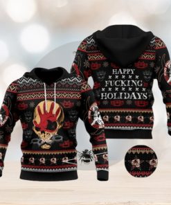 Five Finger Death Punch Skull Happy Holidays Hoodie Shirts