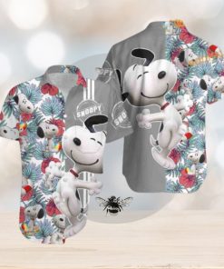 Floral Hawaii Beach Pattern Adult Snoopy Hawaiian Shirt