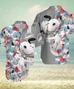 Floral Hawaii Beach Pattern Adult Snoopy Hawaiian Shirt