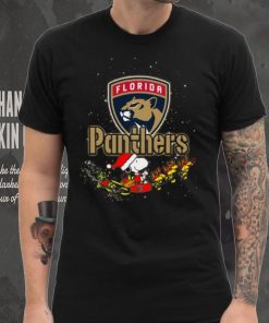 Florida Panthers NHL Santa Snoopy and Woodstock Christmas T Shirt