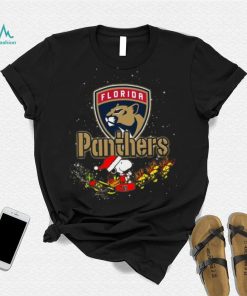 Florida Panthers NHL Santa Snoopy and Woodstock Christmas T Shirt
