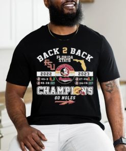 Florida State Back 2 Back 2023 Champions Go Noles T Shirt