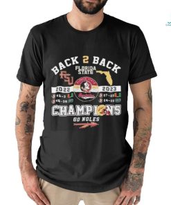 Florida State Back 2 Back 2023 Champions Go Noles T Shirt