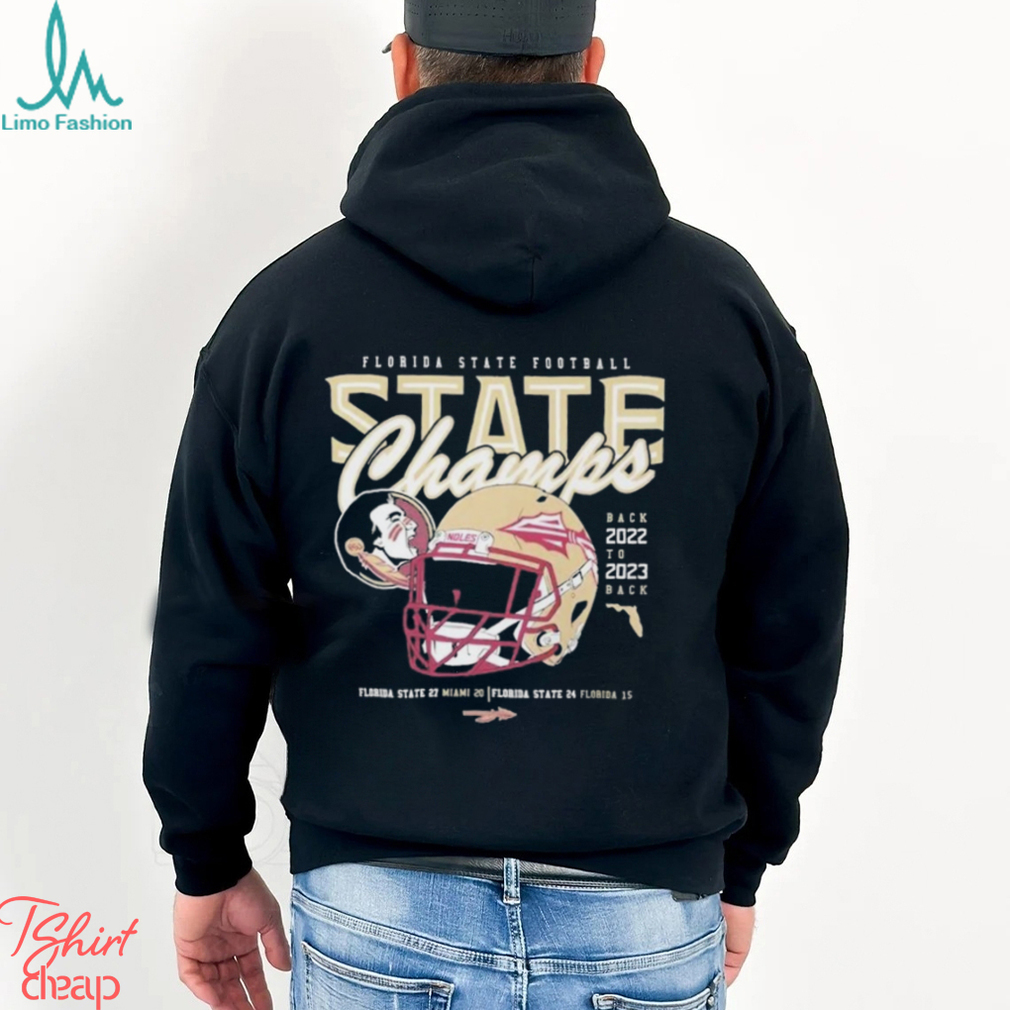Florida State Seminoles 2023 State Champs Back To Back Helmet T Shirt Florida State Seminoles 2023 State Champs Back To Back Helmet T Shirt