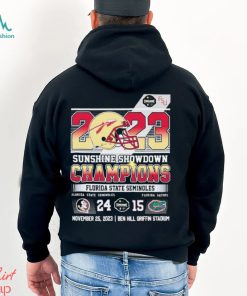 Florida State Seminoles 24 � 15 Florida Gators 2023 Sunshine Showdown Champions T Shirt