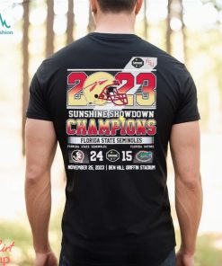 Florida State Seminoles 24 � 15 Florida Gators 2023 Sunshine Showdown Champions T Shirt, hoodie, sweater, long sleeve and tank top Florida State Seminoles 24 � 15 Florida Gators 2023 Sunshine Showdown Champions T Shirt