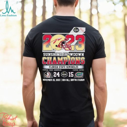 Florida State Seminoles 24 � 15 Florida Gators 2023 Sunshine Showdown Champions T Shirt