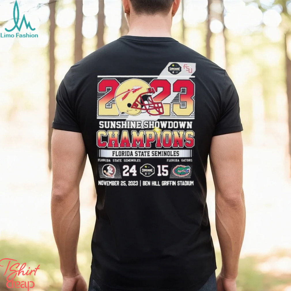Florida State Seminoles 24 � 15 Florida Gators 2023 Sunshine Showdown Champions T Shirt Florida State Seminoles 24 � 15 Florida Gators 2023 Sunshine Showdown Champions T Shirt
