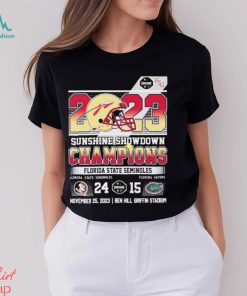 Florida State Seminoles 24 � 15 Florida Gators 2023 Sunshine Showdown Champions T Shirt, hoodie, sweater, long sleeve and tank top Florida State Seminoles 24 � 15 Florida Gators 2023 Sunshine Showdown Champions T Shirt