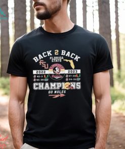 Florida State Seminoles Back 2 Back Florida State Champions Go Noles T Shirt