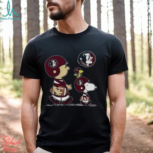 Florida State Seminoles Football Peanuts Charlie Brown And Snoopy Woodstock T Shirt