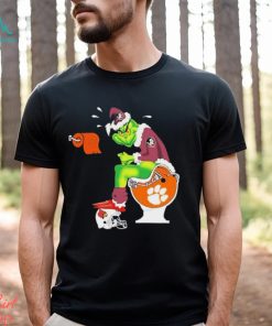 Florida State Seminoles Grinch Santa Clemson Tigers Toilet Christmas T Shirt