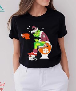 Florida State Seminoles Grinch Santa Clemson Tigers Toilet Christmas T Shirt