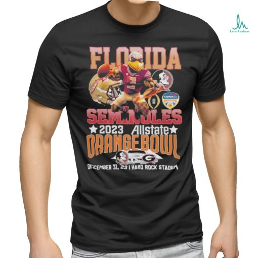 Florida State Seminoles Mascot 2023 Allstate Orange Bowl Vs Georgia Bulldogs Shirt