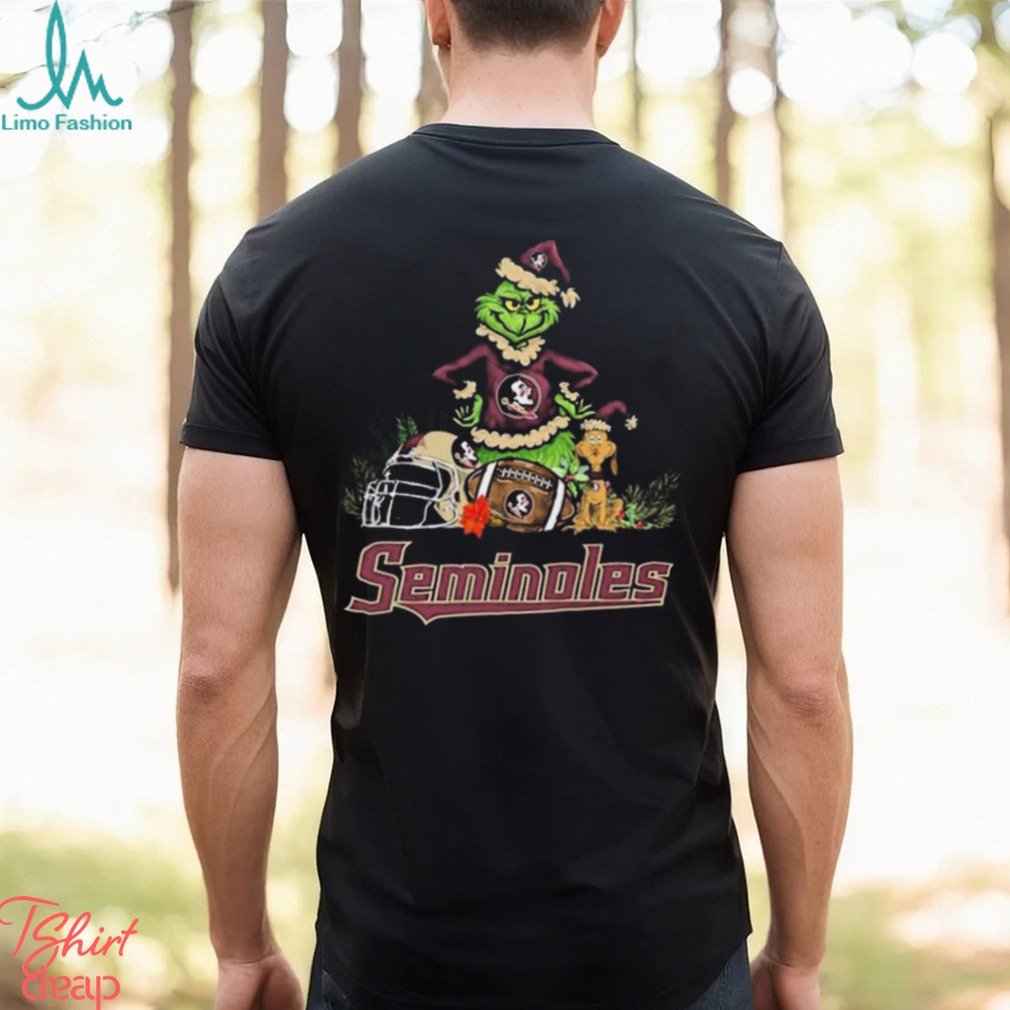 Florida State Seminoles Santa Grinch And Dog Merry Christmas T Shirt Florida State Seminoles Santa Grinch And Dog Merry Christmas T Shirt