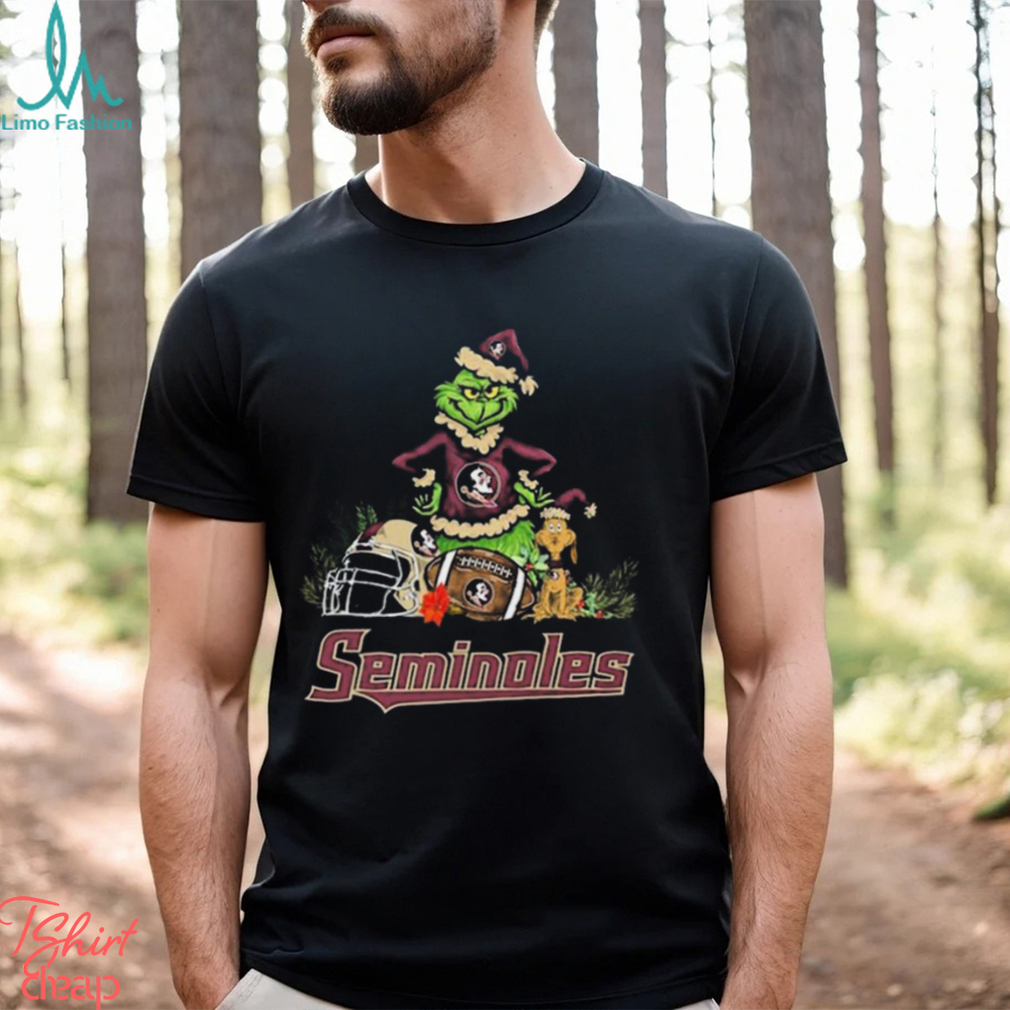 Florida State Seminoles Santa Grinch And Dog Merry Christmas T Shirt Florida State Seminoles Santa Grinch And Dog Merry Christmas T Shirt