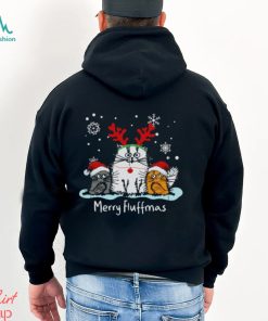 Fluffy cat merry fluffmas three cat christmas design png shirt
