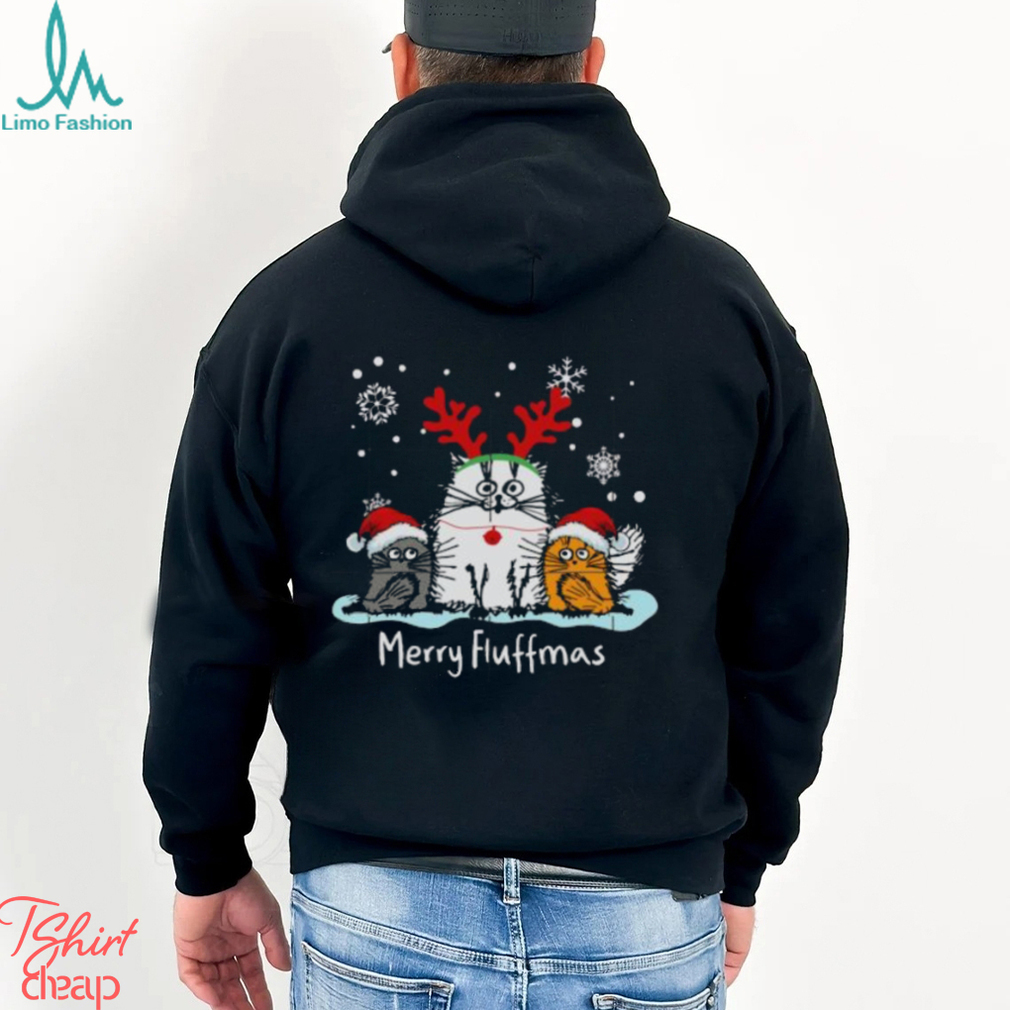 Fluffy cat merry fluffmas three cat christmas design png shirt Fluffy cat merry fluffmas three cat christmas design png shirt