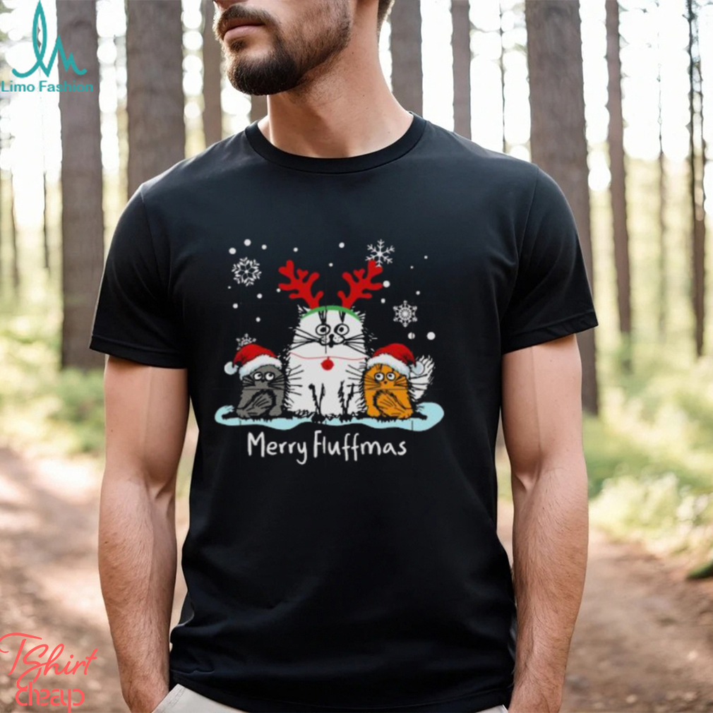 Fluffy cat merry fluffmas three cat christmas design png shirt Fluffy cat merry fluffmas three cat christmas design png shirt