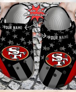 Football Crocs Personalized SF 49ers Star Flag Clog Shoes