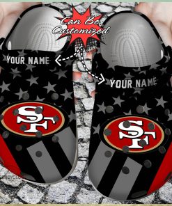 Football Crocs Personalized SF 49ers Star Flag Clog Shoes