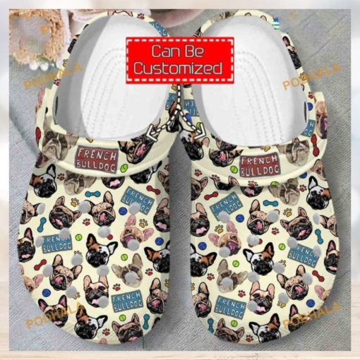 French Bulldog Crocs Stylish Animal Print Clog Shoes