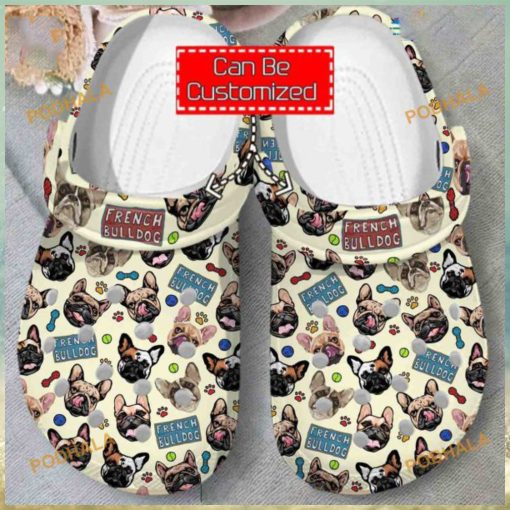 French Bulldog Crocs Stylish Animal Print Clog Shoes