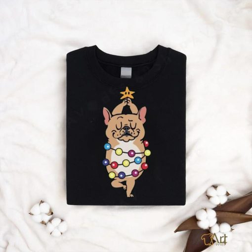French Bulldog Yoga Merry Christmas T Shirt