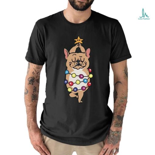French Bulldog Yoga Merry Christmas T Shirt