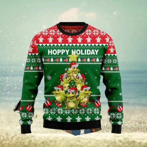 Frog Christmas Tree Ugly Christmas Sweater