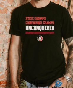 Fsu football unconquered state conference champs shirt, hoodie, sweater, long sleeve and tank top Fsu football unconquered state conference champs shirt