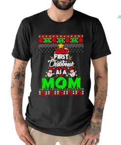 Funny 2023 First Christmas as a mom shirt