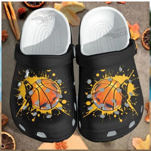 Funny Basketball Sport Black Crocs