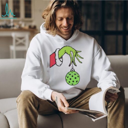 Funny Christmas Pickleball Grinch Hand Shirt