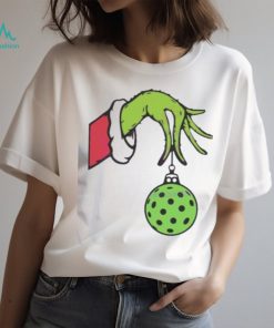 Funny Christmas Pickleball Grinch Hand Shirt
