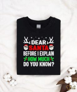Funny Christmas Shirts Kids Adults Dear Santa I Can Explain T Shirt