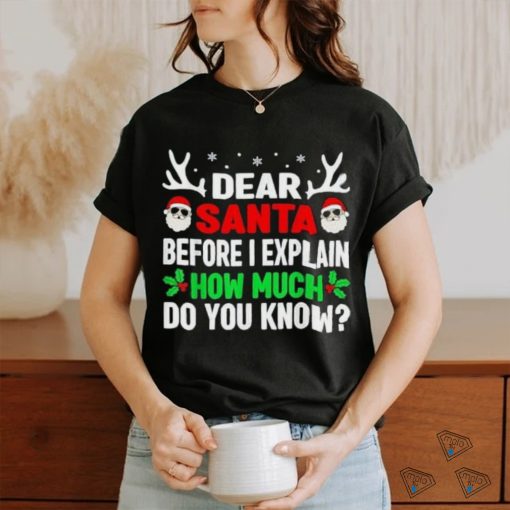 Funny Christmas Shirts Kids Adults Dear Santa I Can Explain T Shirt
