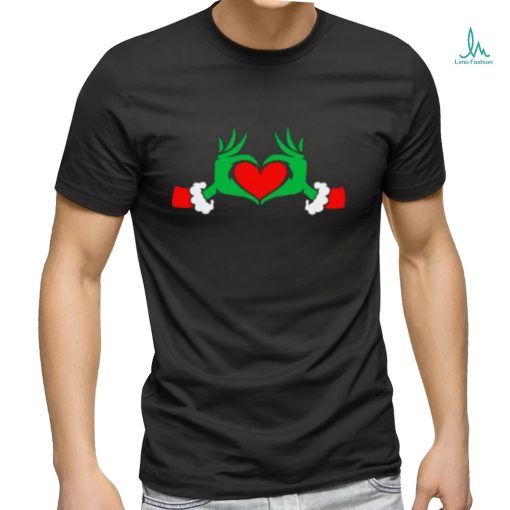 Funny Elf With Cute Heart Hands Style Christmas Costumes Long Sleeve T Shirt