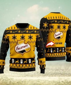 Funny Falstaff Beer Custom Ugly Christmas Sweater 3D Printed